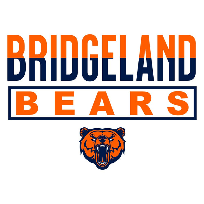 Close-up of Bridgeland High School Bears Unisex 3/4 sleeve Raglan T-shirt 29