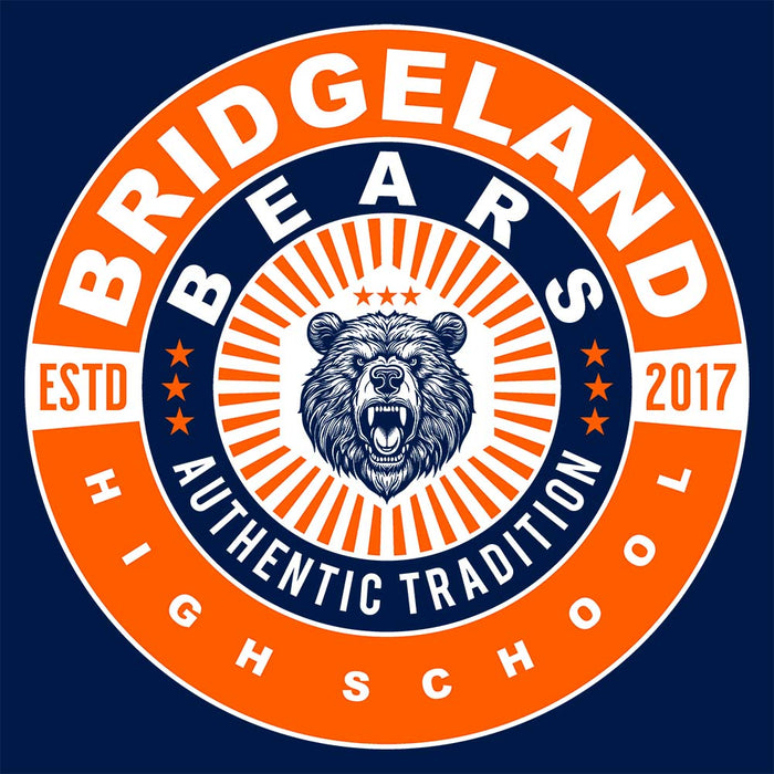 Close-up of Bridgeland Bears Premium Navy Hoodie - Design 30