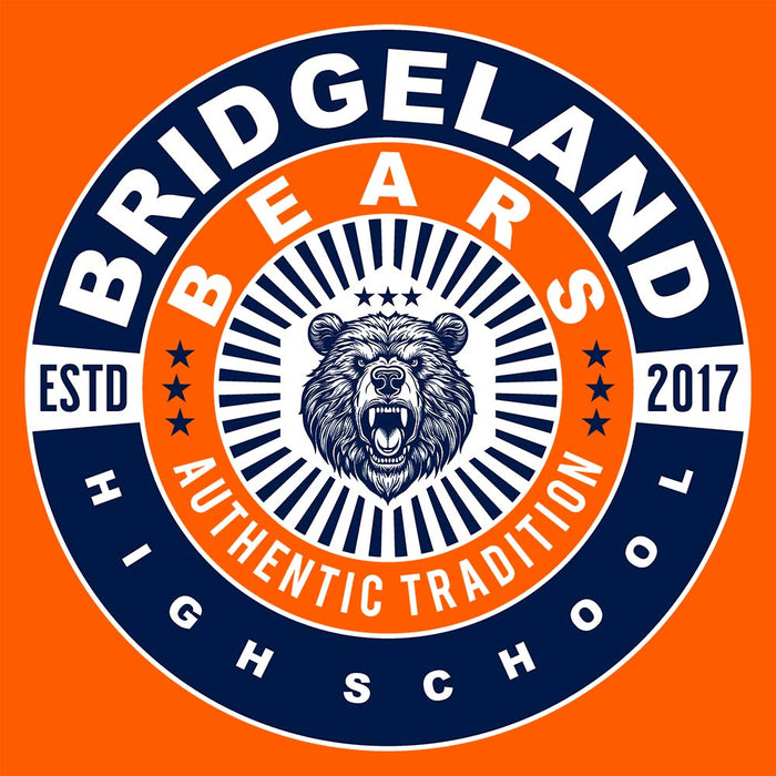 Close-up of Bridgeland High School Bears Classic Unisex Orange T-shirt 30