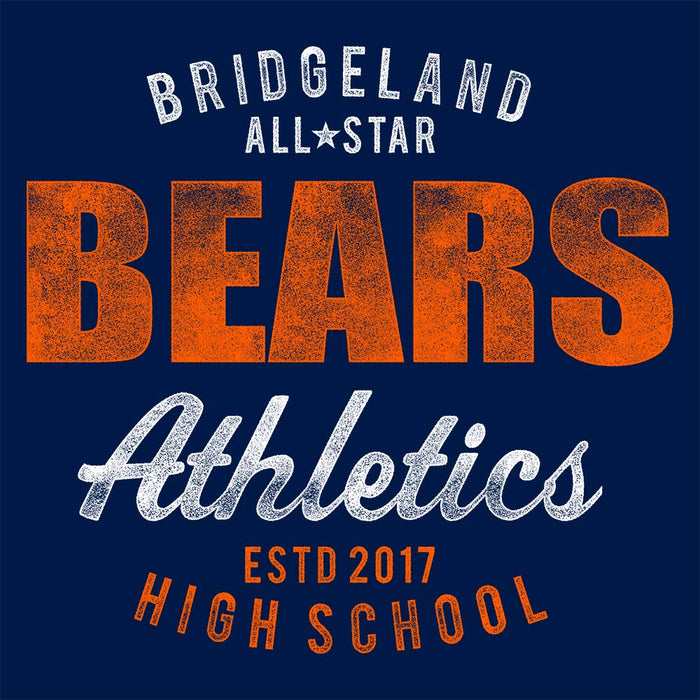 Close-up of Bridgeland High School Bears Navy Classic Unisex Hoodie 34