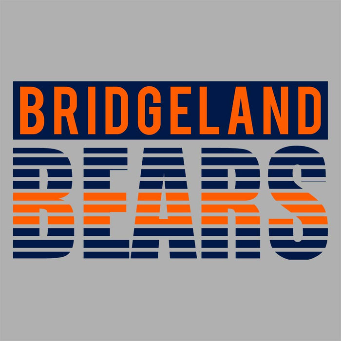 Close-up of Bridgeland High School Bears Premium Carbon Grey Hoodie 35