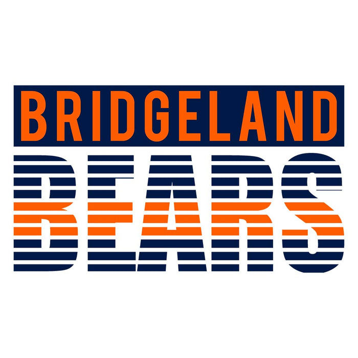 Close-up of Bridgeland High School Bears Unisex 3/4 sleeve Raglan T-shirt 35