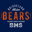 Close-up of Bridgeland High School Bears Premium Navy Unisex T-shirt 40