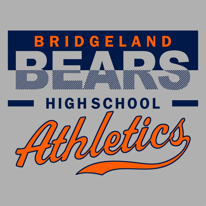 Close-up of Bridgeland High School Bears Premium Carbon Grey Hoodie 48