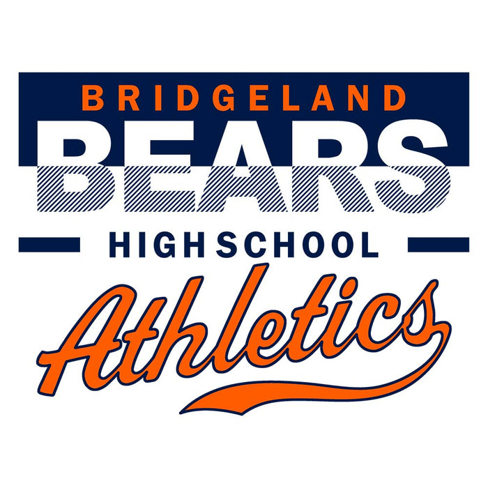 Close-up of Bridgeland High School Bears Unisex 3/4 sleeve Raglan T-shirt 48
