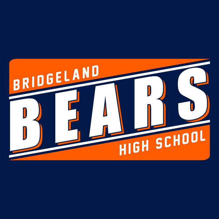 Close-up of Bridgeland High School Bears Premium Navy Unisex T-shirt 84