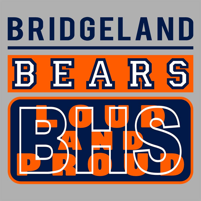 Close-up of Bridgeland High School Bears Sport Grey Classic Unisex Hoodie 86