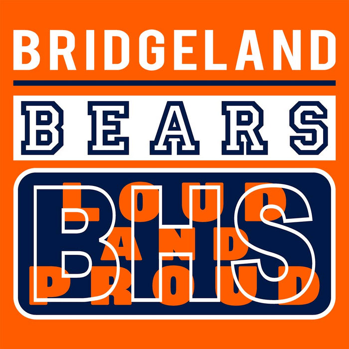 Close-up of Bridgeland High School Bears Women's Orange T-shirt 86