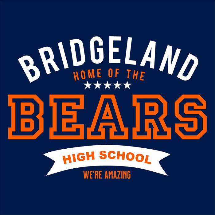 Close-up of Bridgeland Bears Premium Navy Hoodie - Design 96