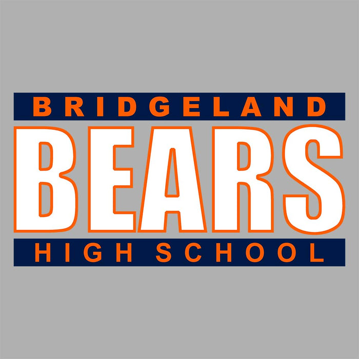 Cose-up of Bridgeland High School Bears Sport Grey Classic Unisex Hoodie 98