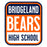 Close-up view of Bridgeland High School Bears Unisex 3/4 sleeve Raglan T-shirt 001