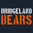 Close-up view of Bridgeland High School Bears Women's Navy Blue T-shirt 017