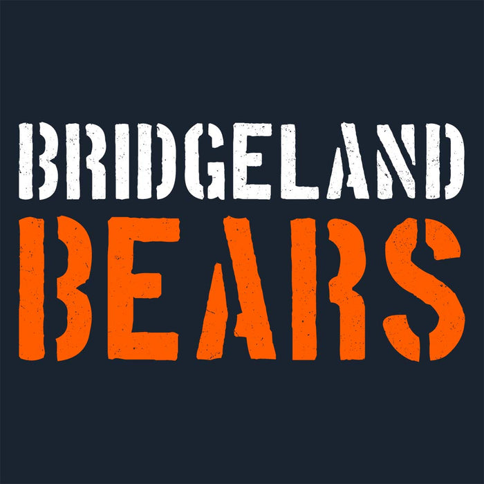 Close-up view of Bridgeland High School Bears Women's Navy Blue T-shirt 017