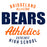 Close-up view of Bridgeland High School Bears Unisex 3/4 sleeve Raglan T-shirt 034
