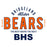 Close-up view of Bridgeland High School Bears Unisex 3/4 sleeve Raglan T-shirt 040