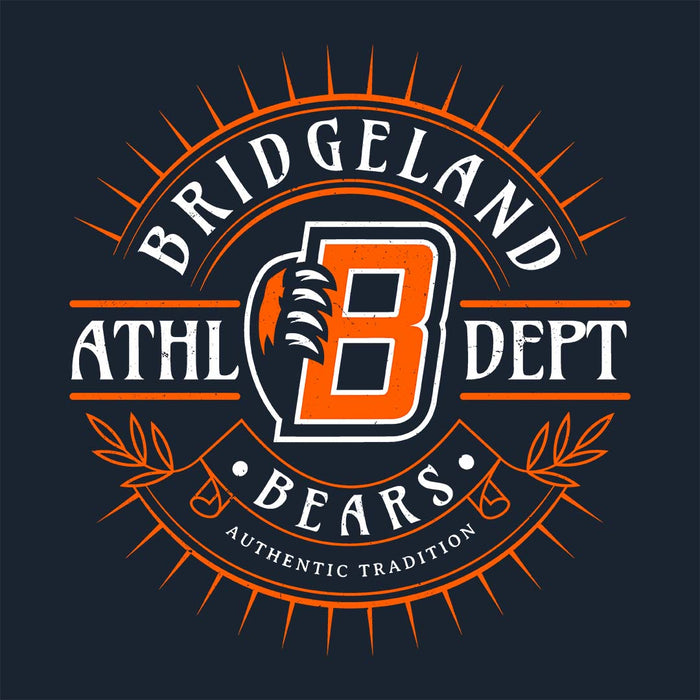 Close-up view of Bridgeland High School Bears Women's Navy Blue T-shirt 201