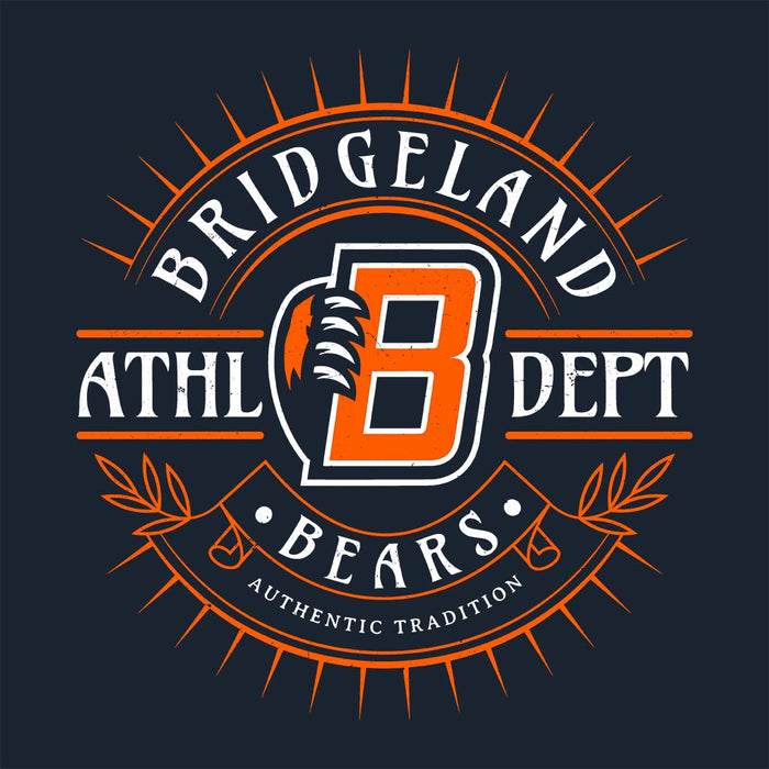 Close-up view of Bridgeland High School Bears Classic Unisex Navy T-shirt 201