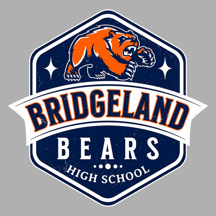 Close-up view of Bridgeland High School Bears Women's Grey T-shirt 209