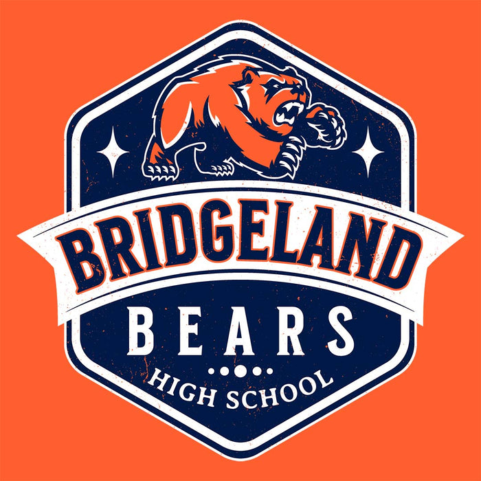 Close-up view of Bridgeland High School Bears Classic Unisex Orange T-shirt 209