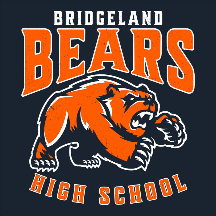 Close-up view of Bridgeland High School Bears Classic Unisex Navy T-shirt 213