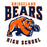 Close-up view of Bridgeland High School Bears Unisex 3/4 sleeve Raglan T-shirt 213