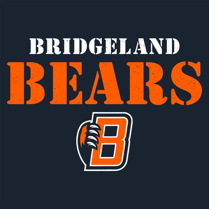 Close-up view of Bridgeland High School Bears Women's Navy Blue T-shirt 222
