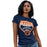 Woman wearing a Bridgeland High School Bears Women's Navy T-shirt 14