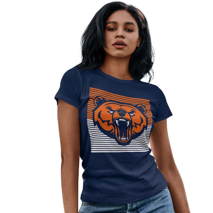 Woman wearing a Bridgeland High School Bears Women's Navy T-shirt 27