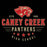 Close-up view of Caney Creek High School Panthers Women's Black T-shirt 217