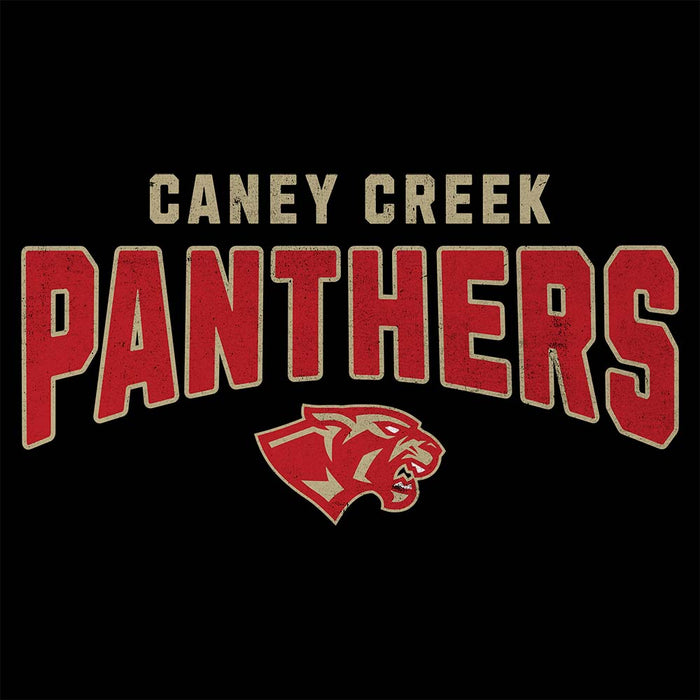 Close-up view of Caney Creek High School Panthers Black Premium Unisex Hoodie 222