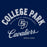 Close-up of College Park High School Cavaliers Premium Navy Unisex T-shirt 201