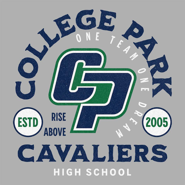 Close-up of College Park High School Sport Grey Classic Unisex Hoodie 207