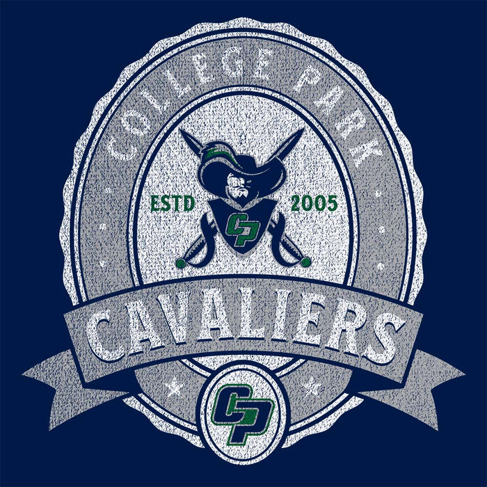 Close-up of College Park High School Cavaliers Women's Navy T-shirt 213