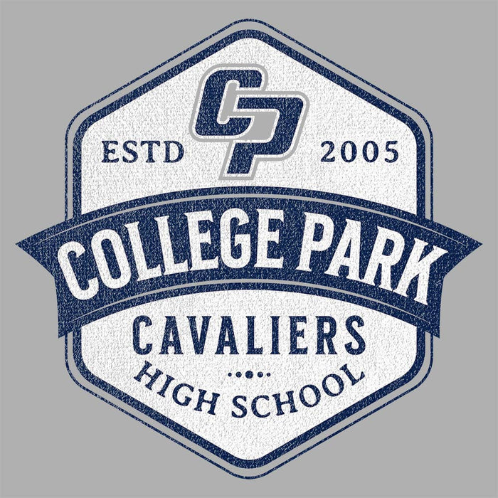 Close-up of College Park High School Cavaliers Premium Athletic Heather Unisex T-shirt 216