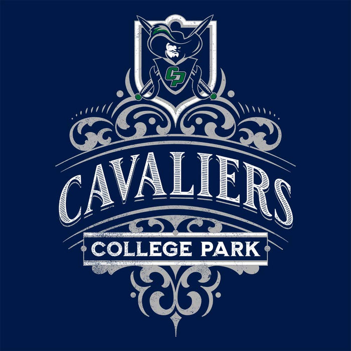 Close-up of College Park High School Cavaliers Classic Unisex Navy T-shirt 218