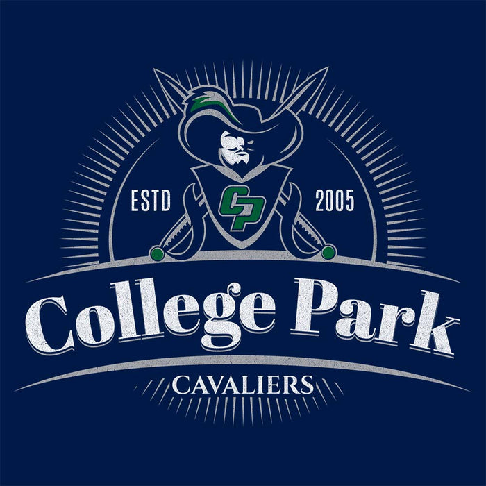 Close-up of College Park High School Cavaliers Premium Navy Hoodie 219