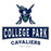 Close-up view of College Park High School Cavaliers Unisex 3/4 sleeve Raglan T-shirt 202