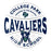 Close-up of College Park High School Cavaliers Unisex 3/4 sleeve Raglan T-shirt 220