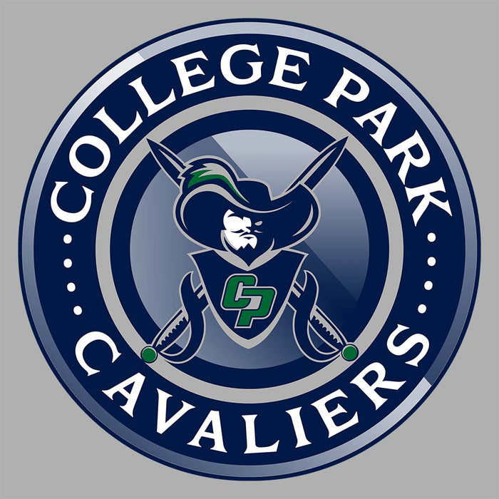 Close-up of College Park High School Cavaliers Classic Unisex Sport Grey T-shirt 221