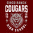 Close-up of Cinco Ranch High School Cougars Premium Maroon Unisex T-shirt 201