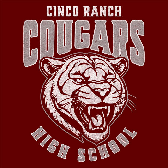 Cinco Ranch High School Cougars Premium Maroon Unisex T-shirt 214