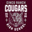 Close-up view of Cinco Ranch High School Cougars Classic Unisex Maroon T-shirt 204