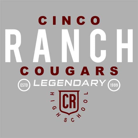 Cinco Ranch Cougars Grey Unisex T-shirt 03