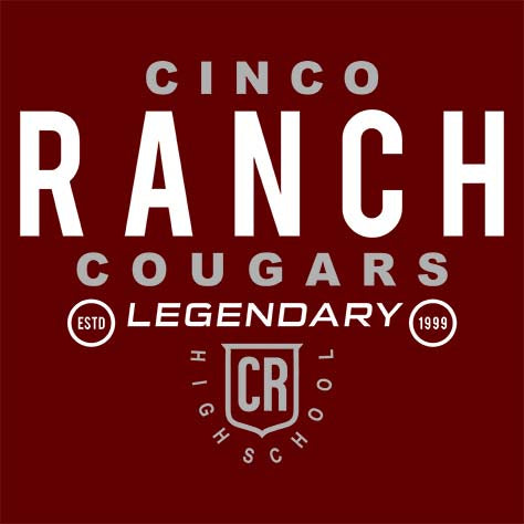 Cinco Ranch Cougars Maroon Unisex Hoodie 03