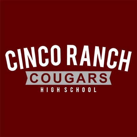 Cinco Ranch Cougars Maroon Unisex T-shirt 21