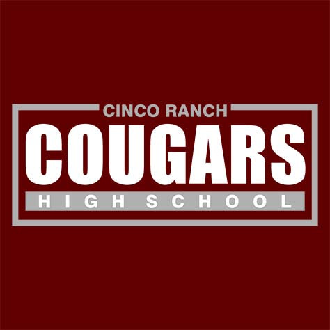 Cinco Ranch Cougars Maroon Unisex Hoodie 49