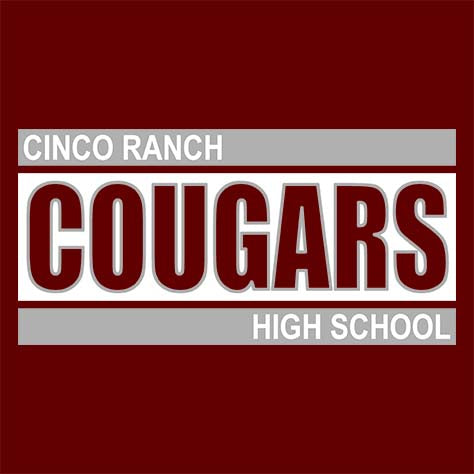 Cinco Ranch Cougars Maroon Unisex T-shirt 98