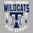 Close-up view of Tomball Memorial High School Wildcats Grey Classic Unisex T-shirt 204