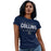 Woman wearing a Klein Collins High School Tigers Navy Women's T-shirts 03