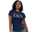 Woman wearing a Klein Collins High School Tigers Navy Women's T-shirts 08